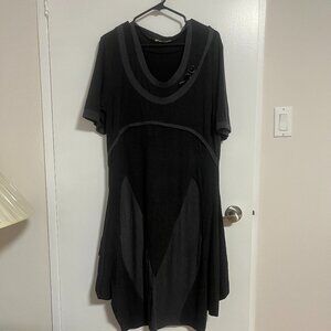 LISTYA Grey and Black Dress